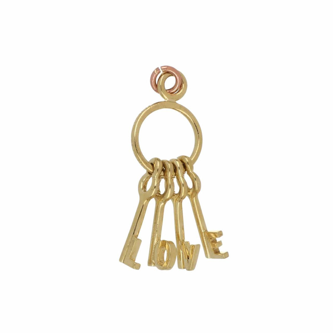 Estate Tiffany & Co. 18K Gold Key Pendant Necklace