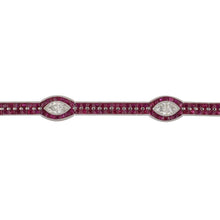 Load image into Gallery viewer, Estate Sophia D. Ruby and Diamond Platinum Line Bracelet
