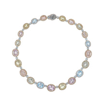 Load image into Gallery viewer, Estate House of Taylor Multi-Gemstone18K White Gold Necklace
