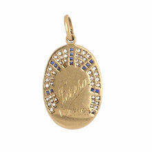 Load image into Gallery viewer, Art Deco 18K Gold and Platinum Mother-of-Pearl Virgin Mary Pendant
