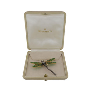 Art Nouveau Plique Jour Dragonfly Brooch Tenenbaum Jewelers