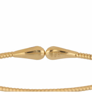 Italian 18K Gold Cuff Bracelet with Diamonds