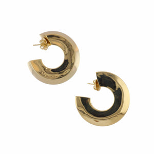 Italian 18K Gold Oversized Hoop Earrings