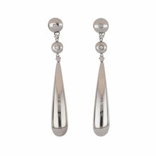 Load image into Gallery viewer, Italian 18K White Gold Drop Earrings
