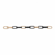 Load image into Gallery viewer, Italian 18K Rose Gold Wood Link Bracelet
