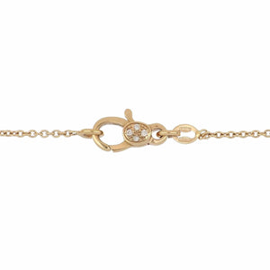 Italian 18K Two-Tone Gold Diamond Station Link Necklace