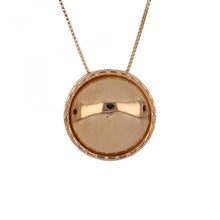 Load image into Gallery viewer, Estate 18K Rose Gold Round Disc Pendant
