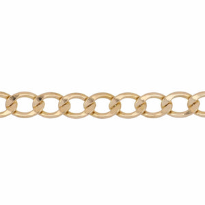 Vintage 1970s 14K Gold Curb Link Chain Necklace