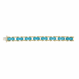 Aletto Brothers Turquoise 18K Gold Bridge Brace let