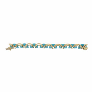 Aletto Brothers Turquoise 18K Gold Bridge Brace let