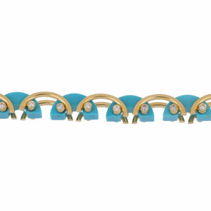 Aletto Brothers Turquoise 18K Gold Bridge Brace let