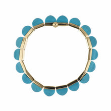 Load image into Gallery viewer, Aletto Brothers Turquoise 18K Gold Pyramid Bracelet
