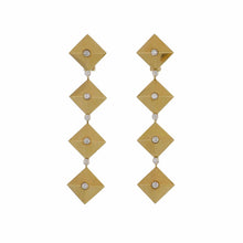 Load image into Gallery viewer, Aletto Brothers 18K Gold Pyramid Drop Earrings
