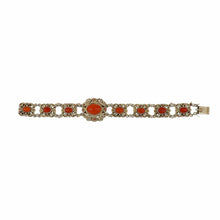 Load image into Gallery viewer, Art Deco 1930s Silver Gilt Coral Bracelet
