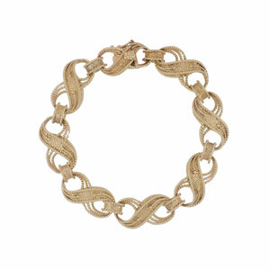 Mid-Century 14K Gold Figure 8 Link Bracelet