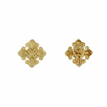 Load image into Gallery viewer, Vintage 1990s 18K Yellow Gold Maltese Cross Earrings

