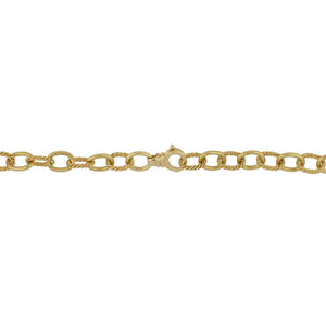 Estate 18K Gold Alternating Woven Link Chain