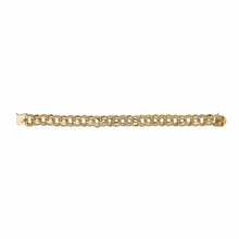 Load image into Gallery viewer, Vintage 1970s Double Curb Link 14K Gold Charm Bracelet
