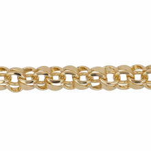 Load image into Gallery viewer, Vintage 1970s Double Curb Link 14K Gold Charm Bracelet
