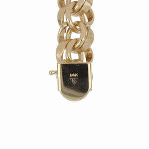 Vintage 1970s Double Curb Link 14K Gold Charm Bracelet