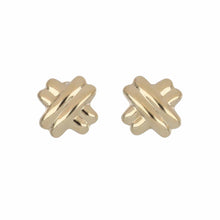 Load image into Gallery viewer, Vintage 1990s 14K Yellow Gold Crossover Earrings
