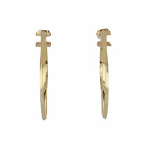 Load image into Gallery viewer, Estate Tiffany &amp; Co. 2 Inch 18K Gold Hoop Earrings
