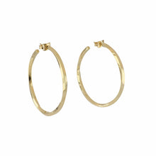 Load image into Gallery viewer, Estate Tiffany &amp; Co. 2 Inch 18K Gold Hoop Earrings
