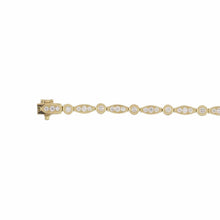 Load image into Gallery viewer, 18K Gold Oval and Round Diamond Line Bracelet

