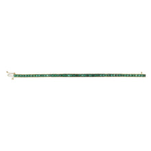 Load image into Gallery viewer, Vintage Emerald 18K Gold Line Bracelet
