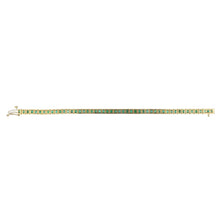 Load image into Gallery viewer, Vintage Emerald 18K Gold Line Bracelet
