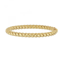 Load image into Gallery viewer, Vintage 14K Gold Twist Bangle Bracelet
