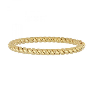 Vintage 14K Gold Twist Bangle Bracelet