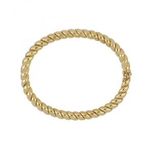 Vintage 14K Gold Twist Bangle Bracelet