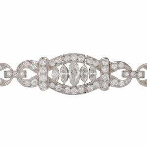 Art Deco 1930s Platinum Diamond Bracelet