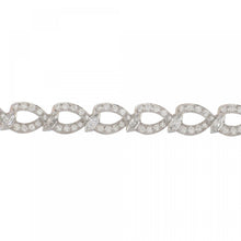 Load image into Gallery viewer, Mid-Century Diamond Open Link Platinum Bracelet
