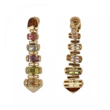 Load image into Gallery viewer, Estate 18K Gold Multi-Gemstone Drop Earrings
