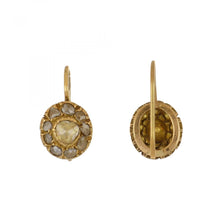 Load image into Gallery viewer, Victorian 18K Gold Rose-Cut Diamond Cluster Earrings
