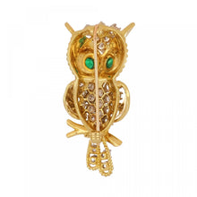 Load image into Gallery viewer, Mid-Century 18K Yellow Gold Owl  Brooch
