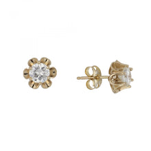Load image into Gallery viewer, 1.01 Carat Total Round Diamond  Victorian Revival Stud Earrings
