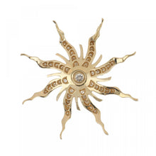 Load image into Gallery viewer, Retro 14K Gold Starburst Pendant
