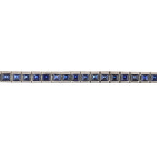 Load image into Gallery viewer, Vintage 14K White Gold Sapphire Bracelet
