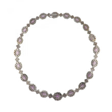 Load image into Gallery viewer, Estate Gregg Ruth 18K White Gold Pink Sapphire and Diamond Collar Necklace
