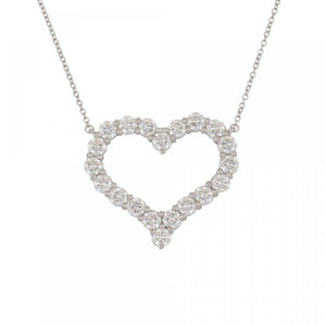 Estate Tiffany & Co. Diamond Heart Pendant Necklace