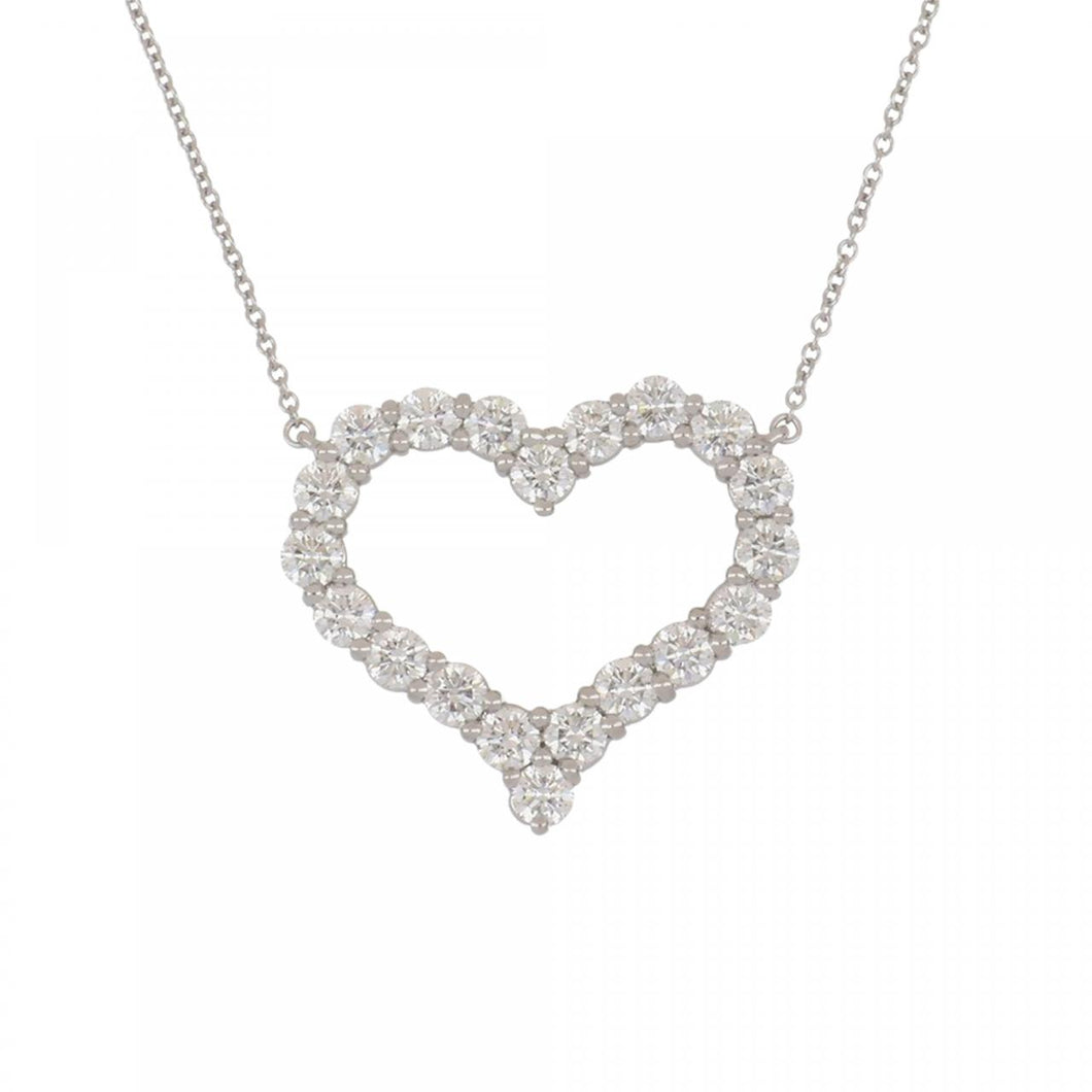 Estate Tiffany & Co. Diamond Heart Pendant Necklace
