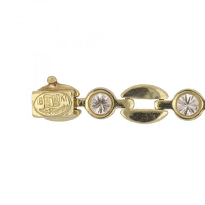 Vintage 1990s La Triomphe 18K Gold Diamond Bracelet