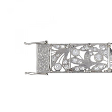 Load image into Gallery viewer, Edwardian Platinum Plaque Diamond Bracelet
