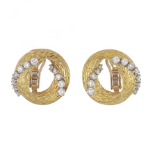 Load image into Gallery viewer, French Vintage 1970s Neiman Marcus 18K Gold Inside-Out Loop Earrings
