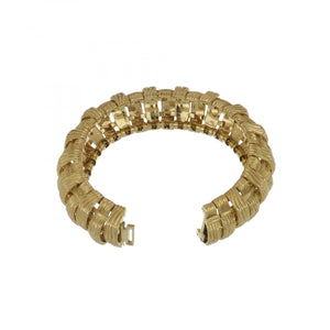 Vintage J. Rossi 18K Gold Domed Link Bracelet