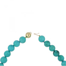 Load image into Gallery viewer, Mid-Century Turquoise and 14K Gold Bead Necklace
