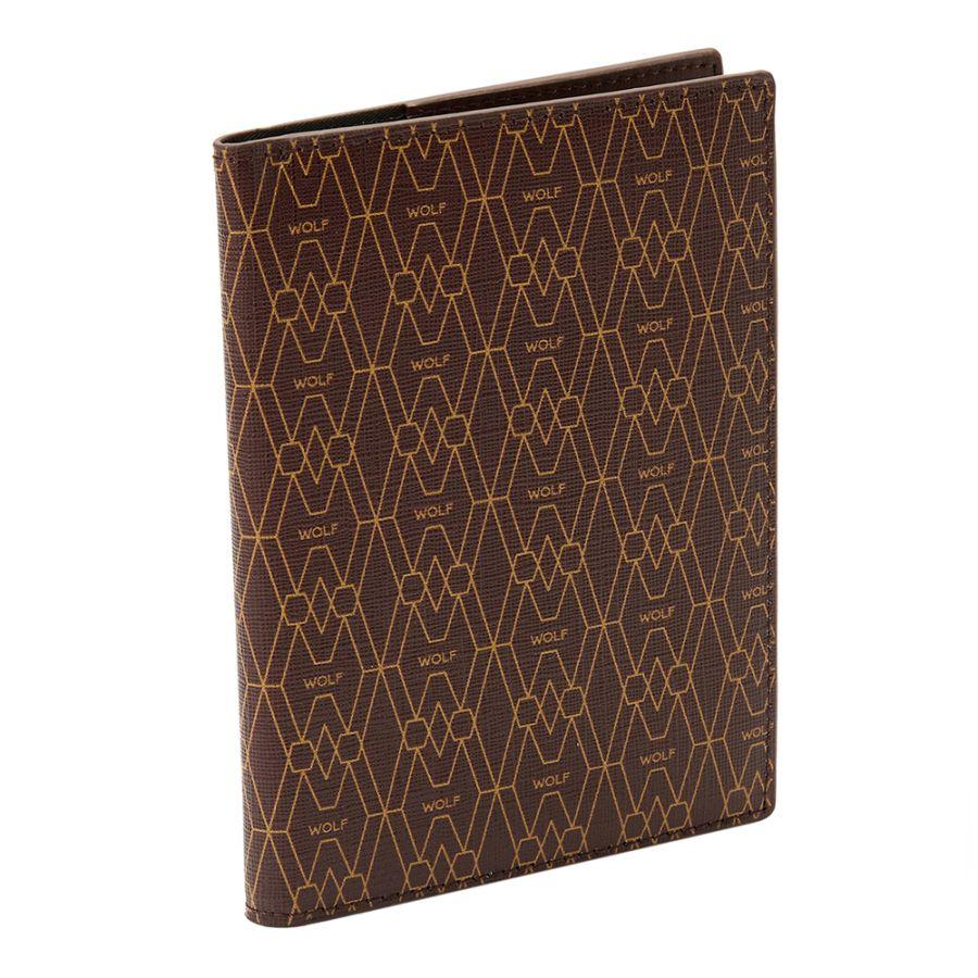 WOLF Brown Signature Passport Sleeve